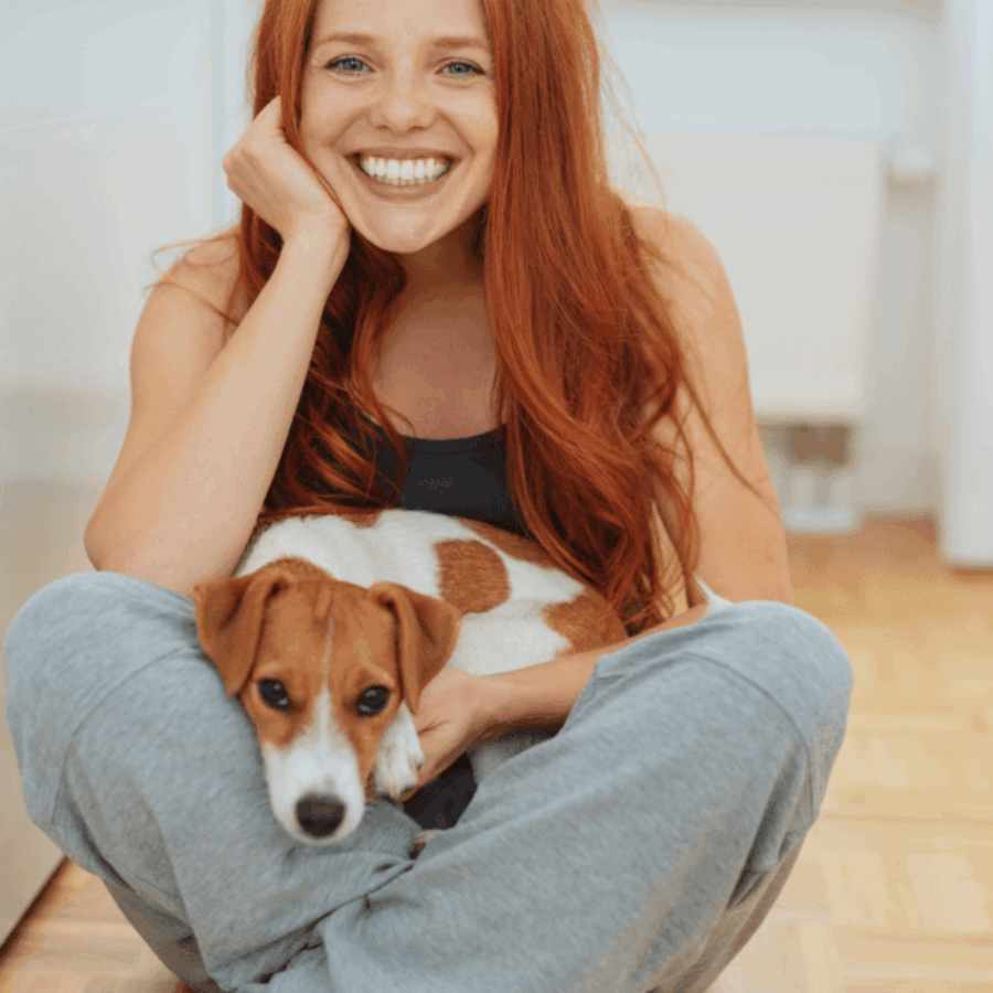 Feedback Frau mit Hund